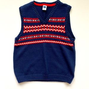 Janie And Jack Toddler Boys Sleeveless Sweater Vest Size 5